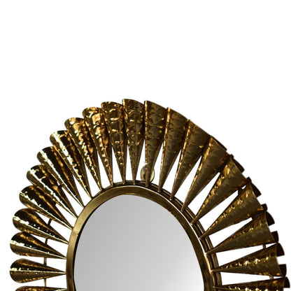 Brass Coned Mirror - Luxe Home Comforts