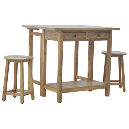 Breakfast Table With 2 Stools - Luxe Home Comforts