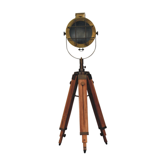 Caged Brass Spotlight Floor Lamp - Luxe Home Comforts