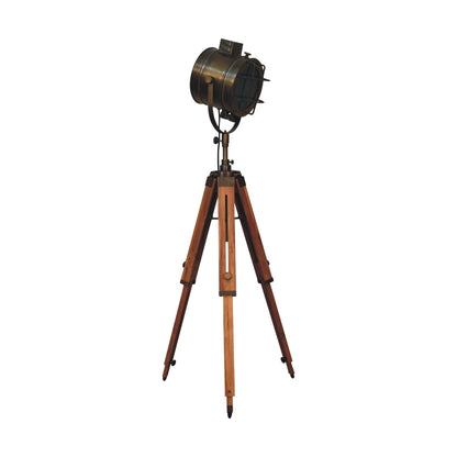Caged Brass Spotlight Floor Lamp - Luxe Home Comforts