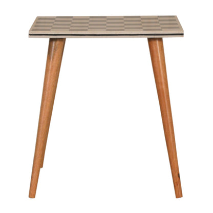 Checkered End Table - Luxe Home Comforts