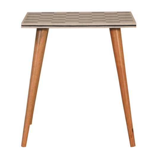Checkered End Table - Luxe Home Comforts