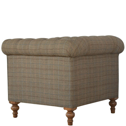 Chesterfield Multi Tweed Armchair - Luxe Home Comforts