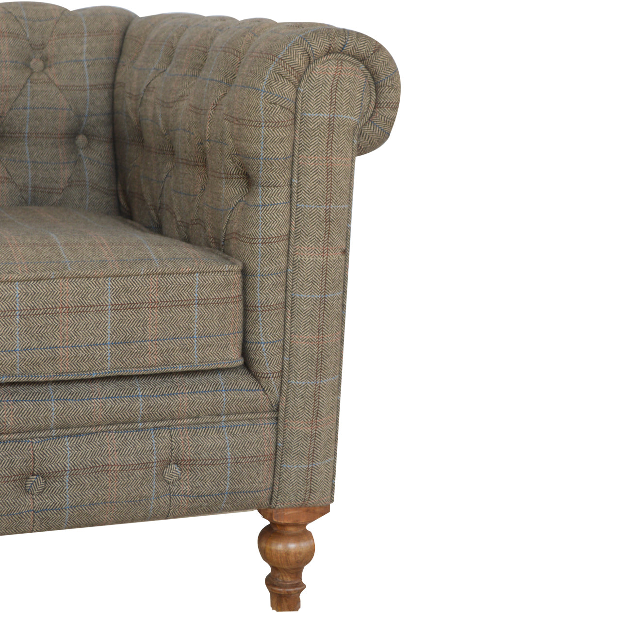 Chesterfield Multi Tweed Armchair - Luxe Home Comforts