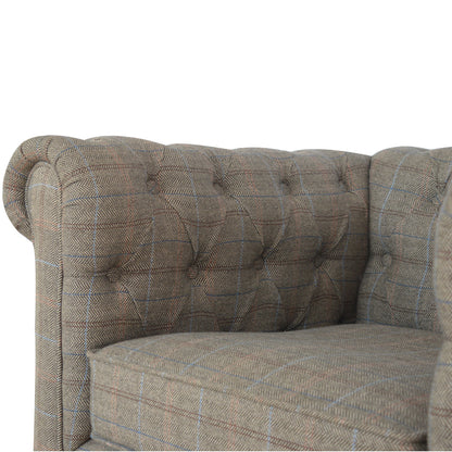 Chesterfield Multi Tweed Armchair - Luxe Home Comforts