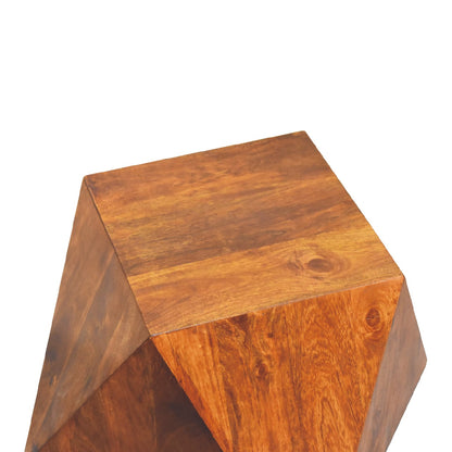 Chestnut Abstract End Table - Luxe Home Comforts