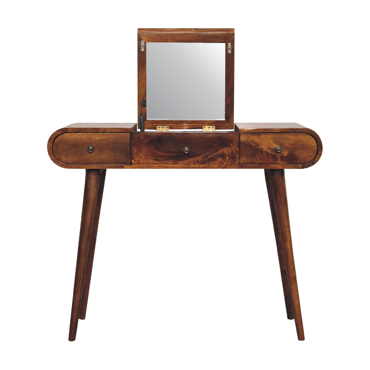 Chestnut Mirror Dressing Table - Luxe Home Comforts