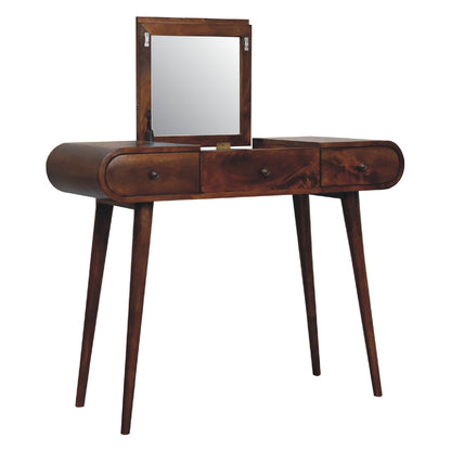 Chestnut Mirror Dressing Table - Luxe Home Comforts
