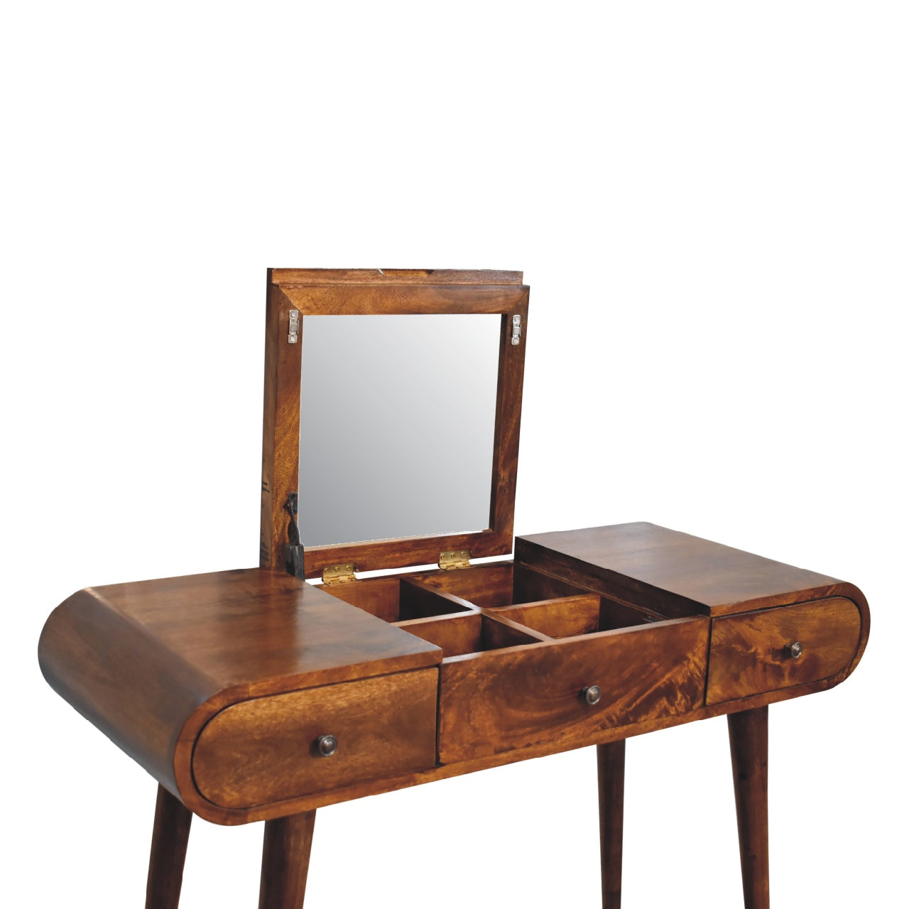 Chestnut Mirror Dressing Table - Luxe Home Comforts