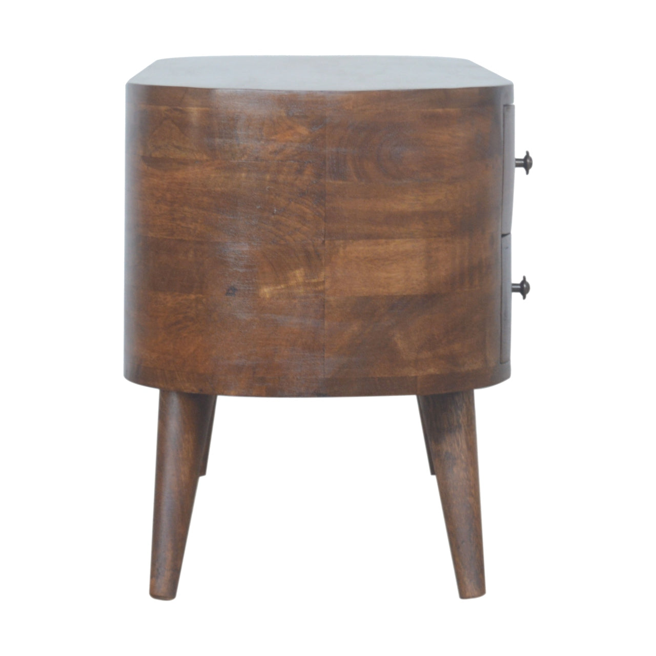Chestnut Rounded Entertainment Unit - Luxe Home Comforts