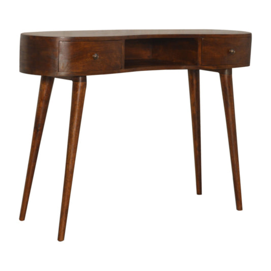 Chestnut Wave Writing Desk - Luxe Home Comforts