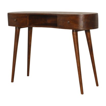 Chestnut Wave Writing Desk - Luxe Home Comforts