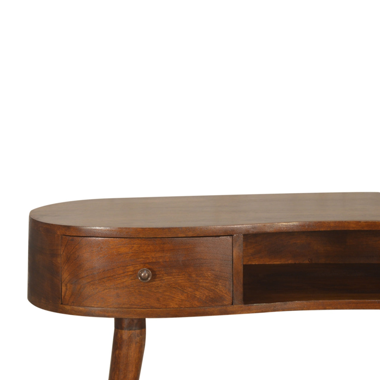 Chestnut Wave Writing Desk - Luxe Home Comforts