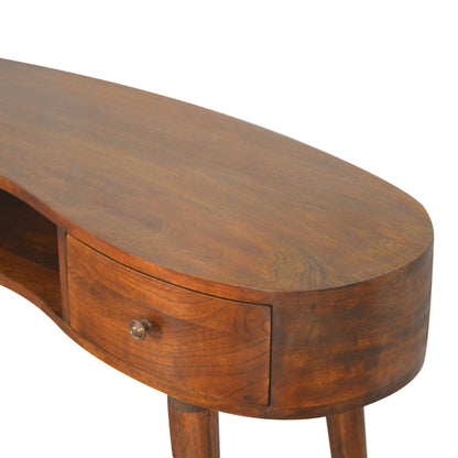 Chestnut Wave Writing Desk - Luxe Home Comforts