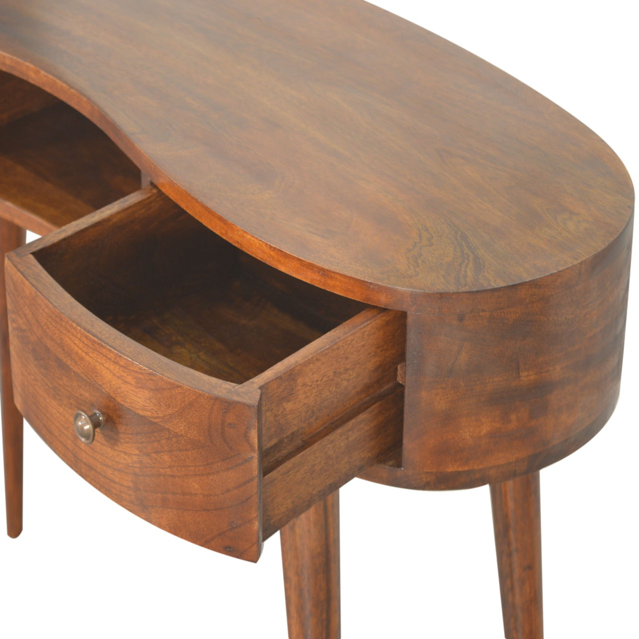 Chestnut Wave Writing Desk - Luxe Home Comforts