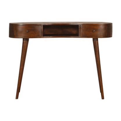 Chestnut Wave Writing Desk - Luxe Home Comforts