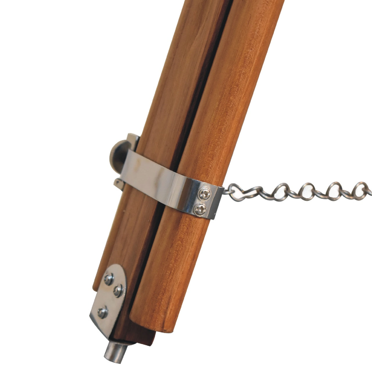 Chrome x Wood Teak Floor Lamp - Luxe Home Comforts