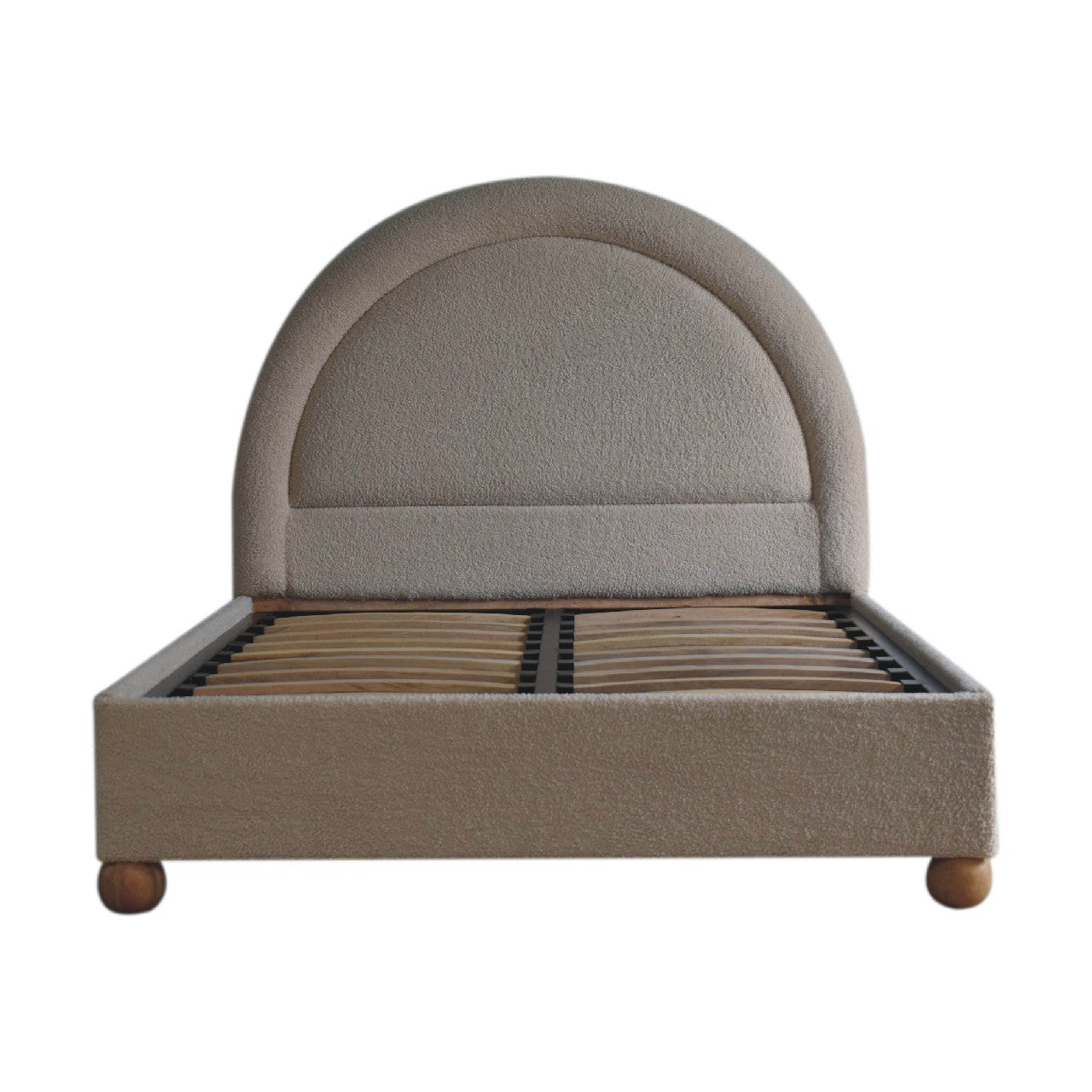 Cream Boucle Double Bed - Luxe Home Comforts