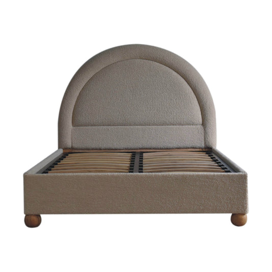 Cream Boucle Double Bed - Luxe Home Comforts