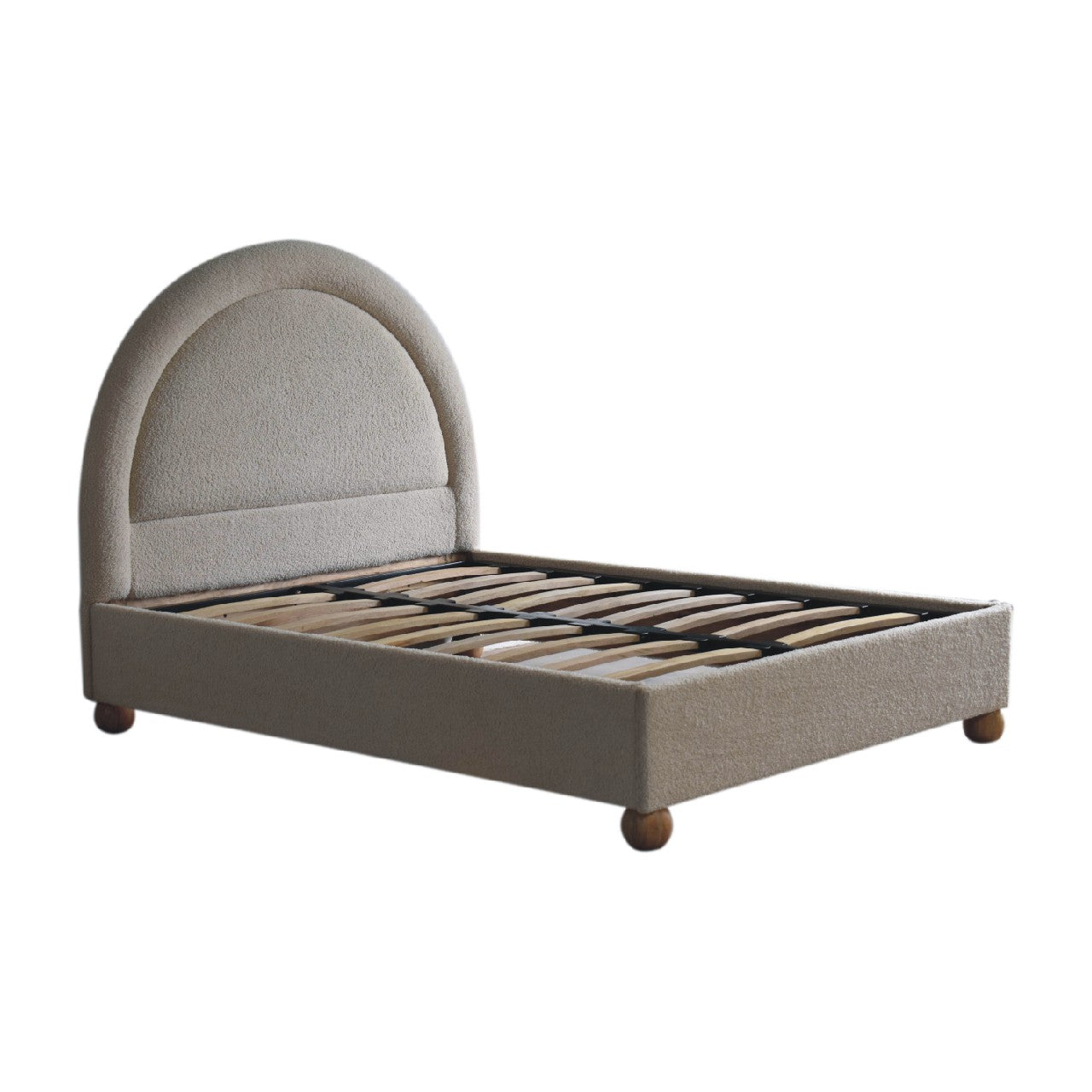 Cream Boucle Double Bed - Luxe Home Comforts
