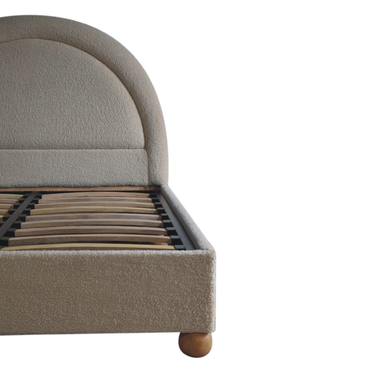 Cream Boucle Double Bed - Luxe Home Comforts