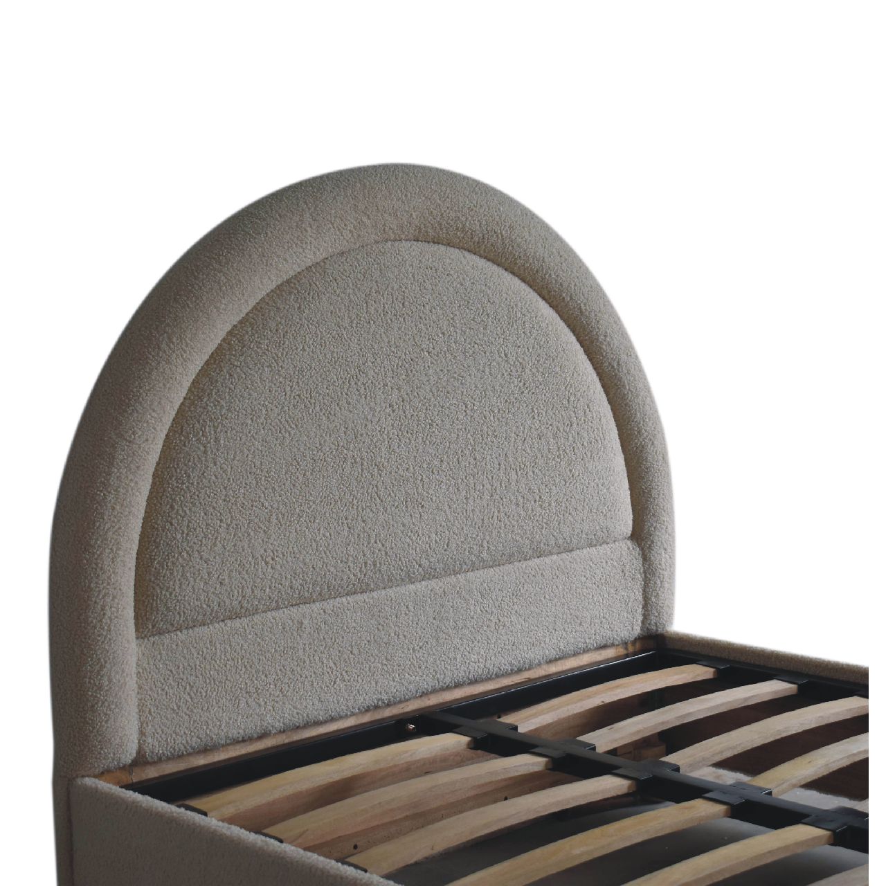 Cream Boucle Double Bed - Luxe Home Comforts