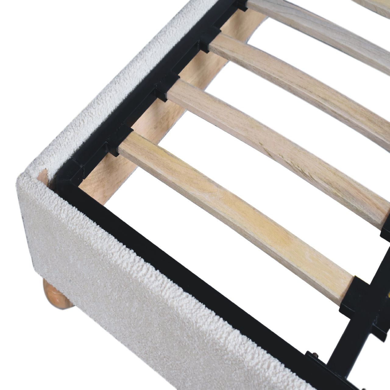 Cream Boucle Double Bed - Luxe Home Comforts