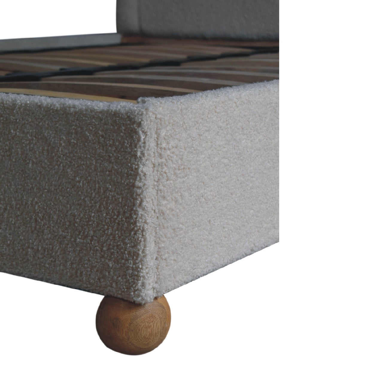 Cream Boucle Double Bed - Luxe Home Comforts