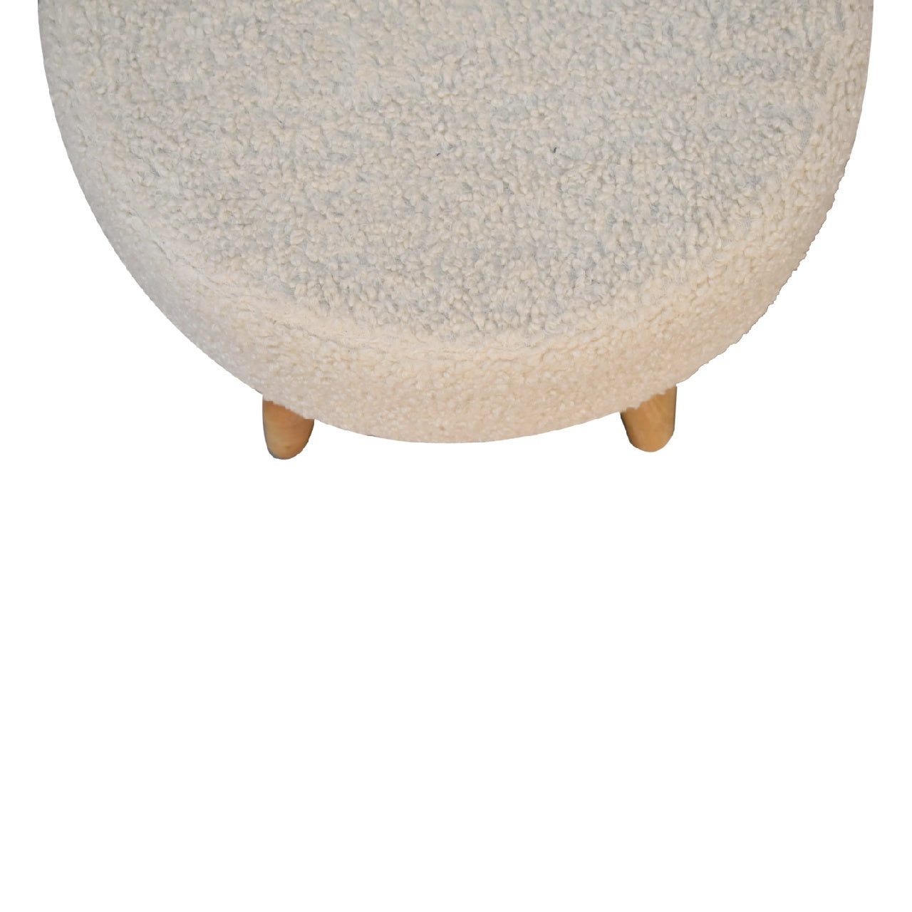 Cream Boucle Petite Footstool - Luxe Home Comforts