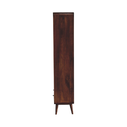 Curved Chestnut Bookcase - Luxe Home Comforts
