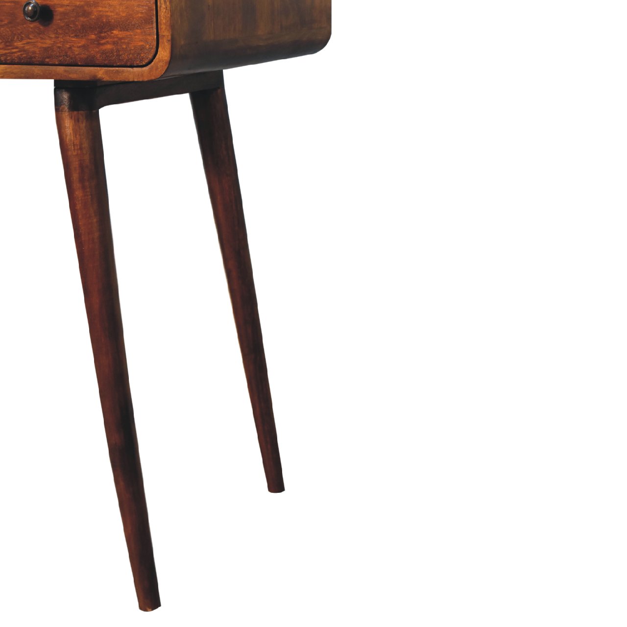 Curved Chestnut Writing Desk - Luxe Home Comforts
