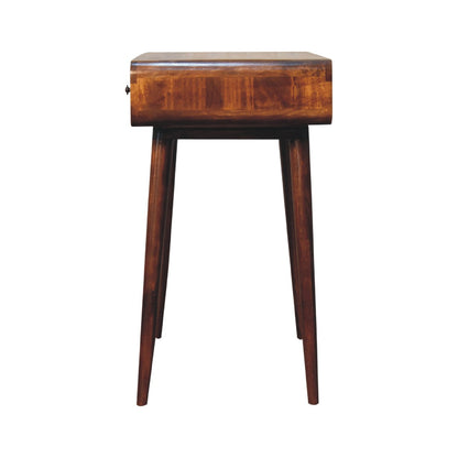 Curved Chestnut Writing Desk - Luxe Home Comforts