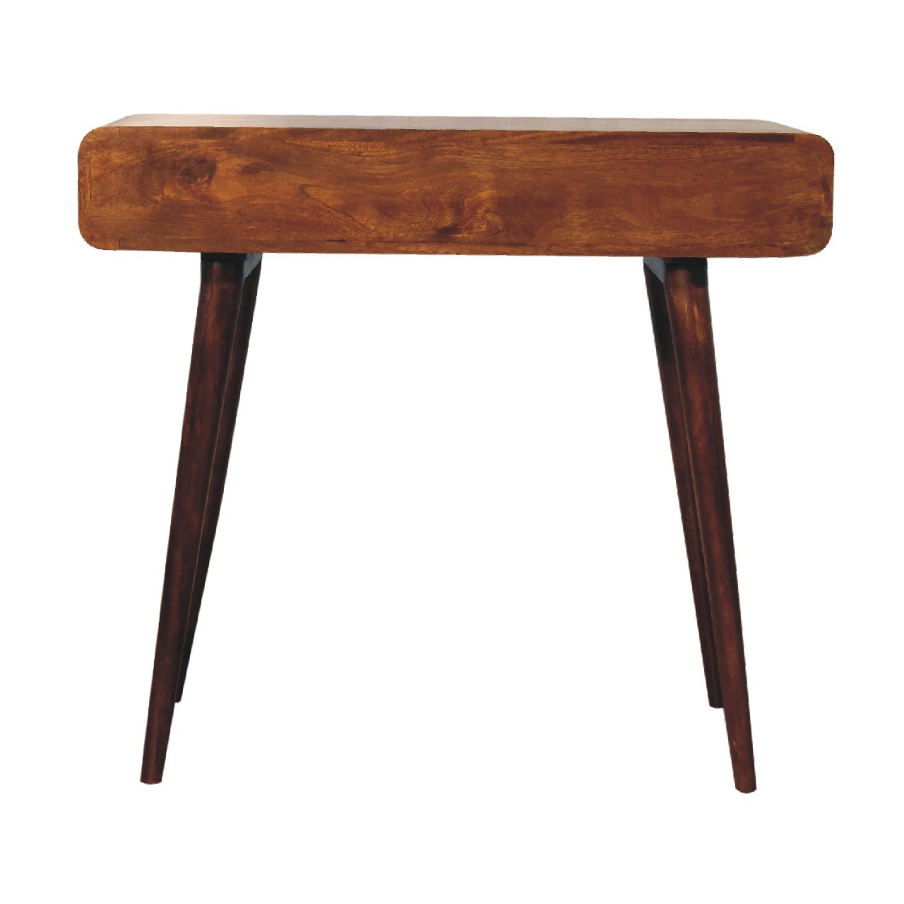 Curved Chestnut Writing Desk - Luxe Home Comforts