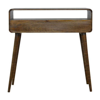 Curved Grey-wash Console Table - Luxe Home Comforts