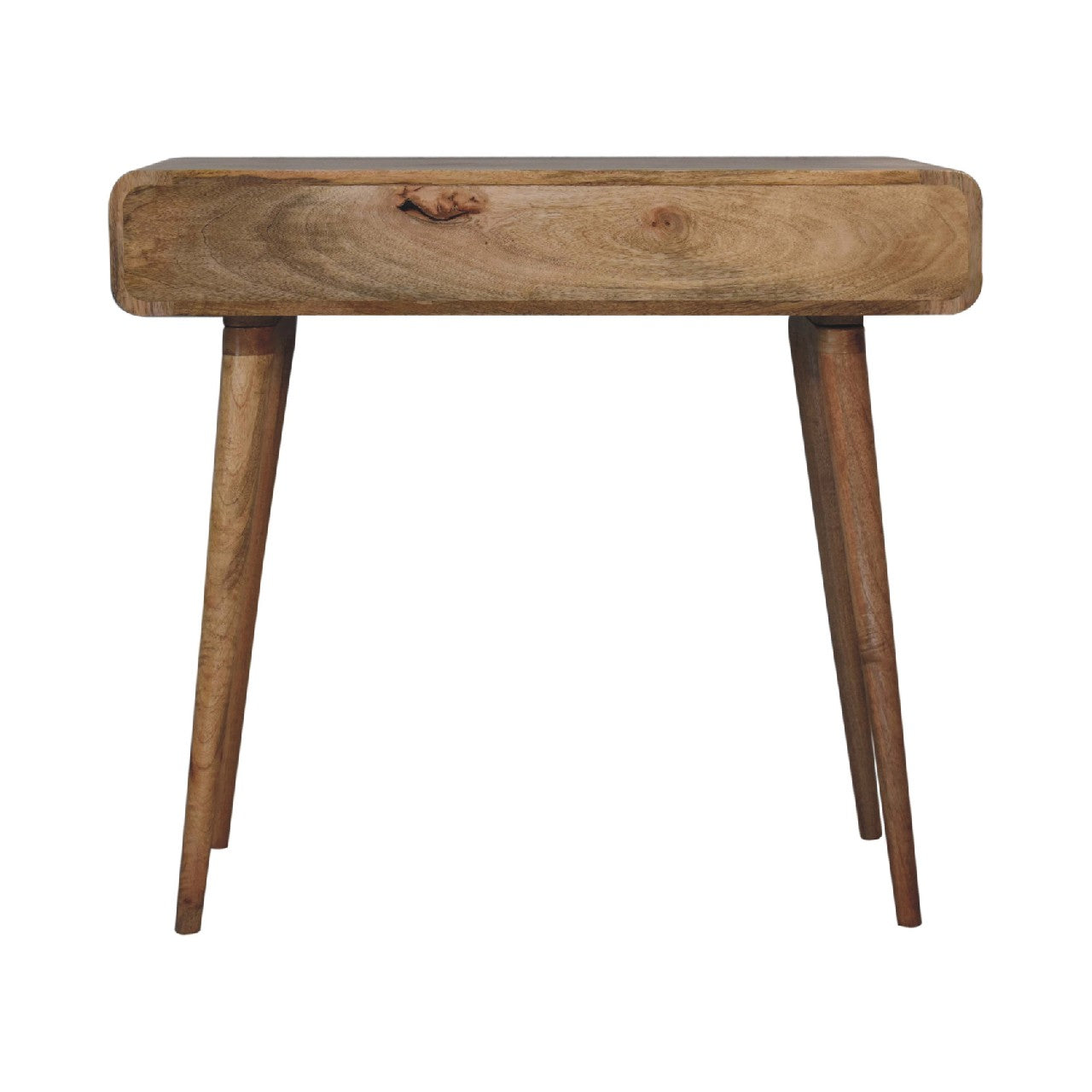 Curved Oak-ish Writing Desk - Luxe Home Comforts