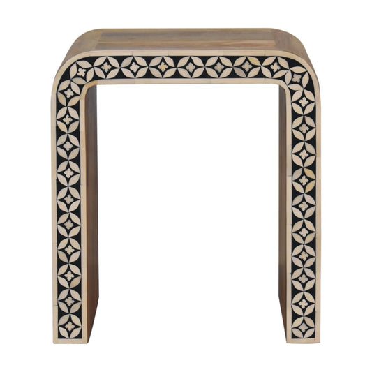 Edessa Bone Inlay End Table - Luxe Home Comforts