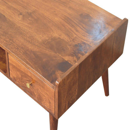 Elevated Chestnut Media Unit - Luxe Home Comforts