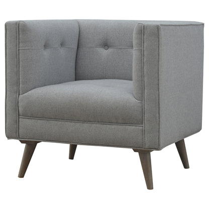 Grey Tweed Armchair - Luxe Home Comforts