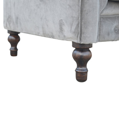 Grey Velvet Chesterfield Sofa - Luxe Home Comforts
