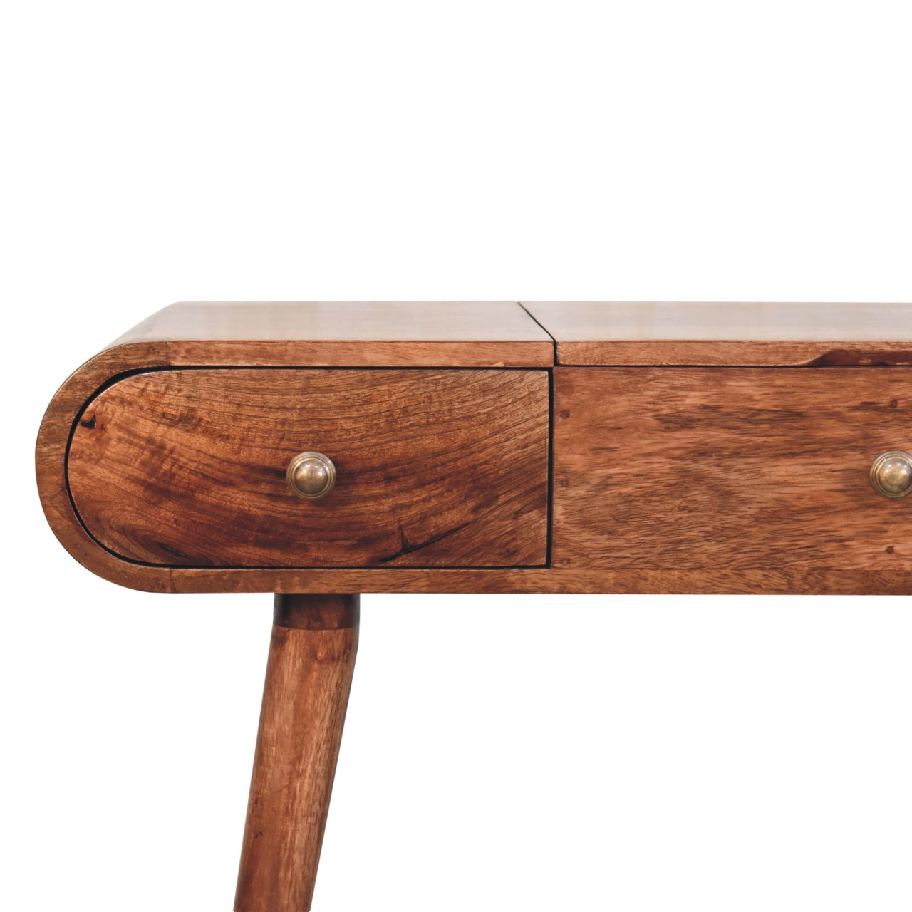 Honey Caramel Round Dressing Table - Luxe Home Comforts