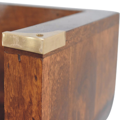 Indira Chestnut Floating Console - Luxe Home Comforts