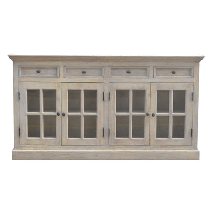 Large Stone Wash Glazed Sideboard - Luxe Home Comforts