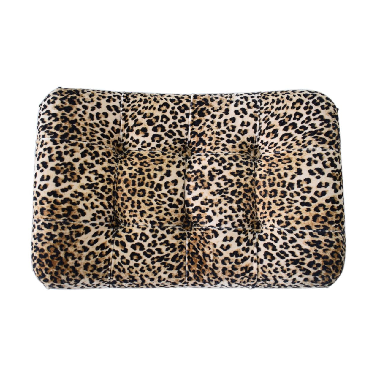 Leopard Print Curved Bench - Luxe Home Comforts