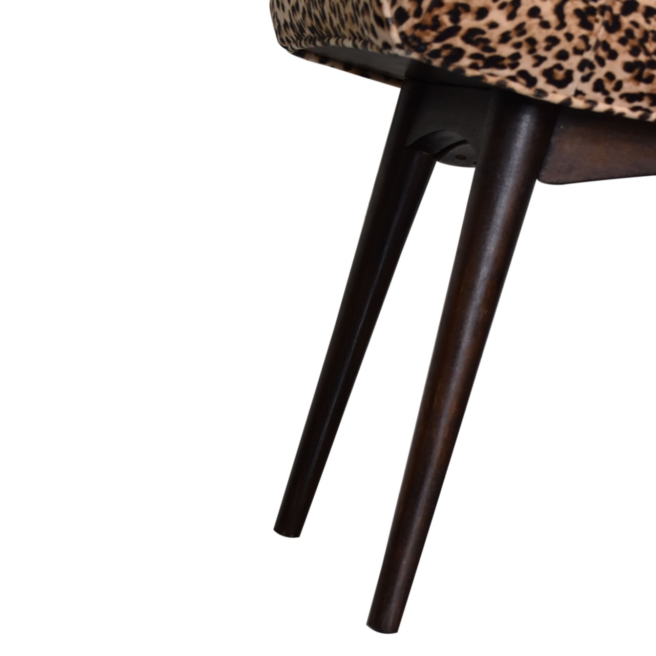 Leopard Print Curved Bench - Luxe Home Comforts