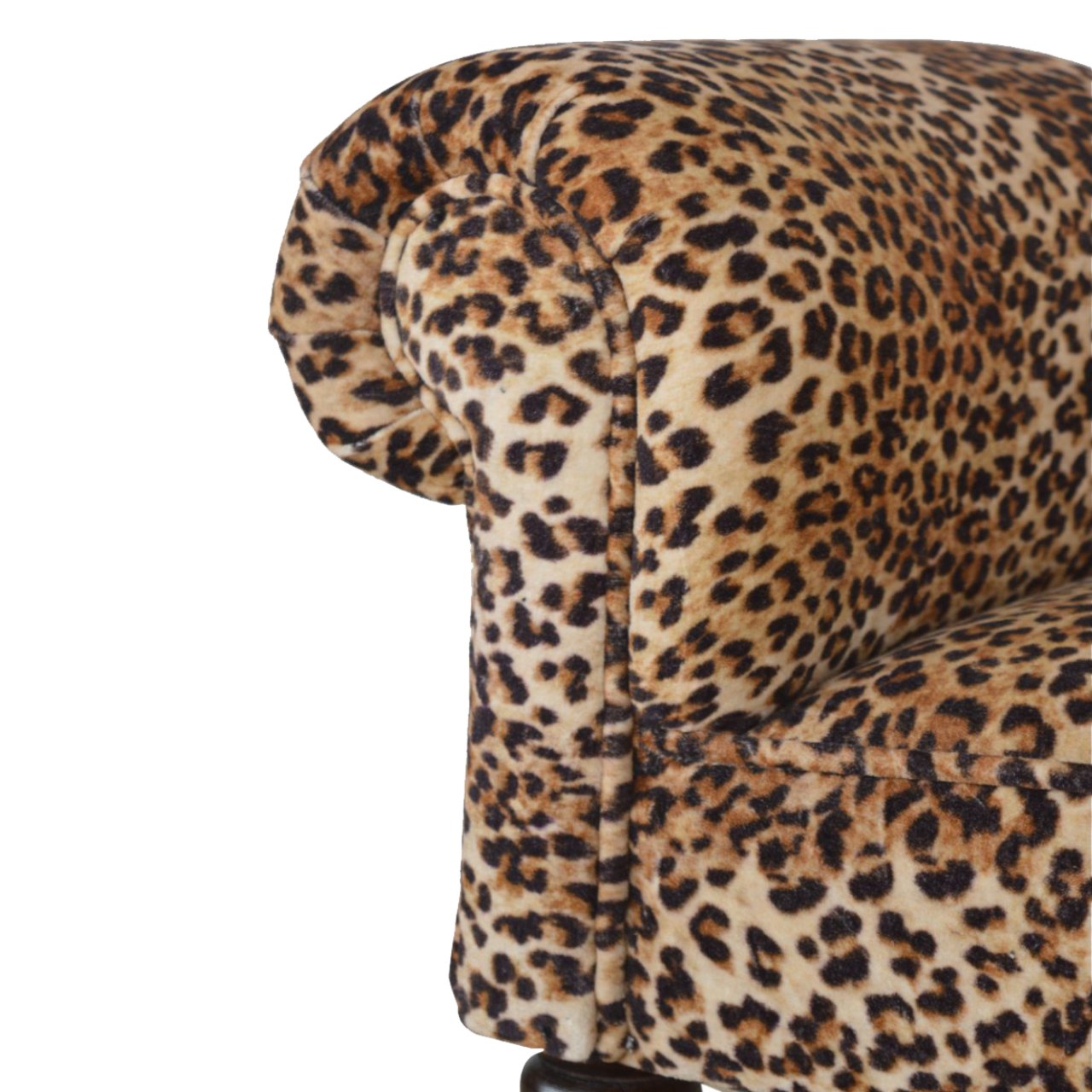 Leopard Print Velvet Bench - Luxe Home Comforts