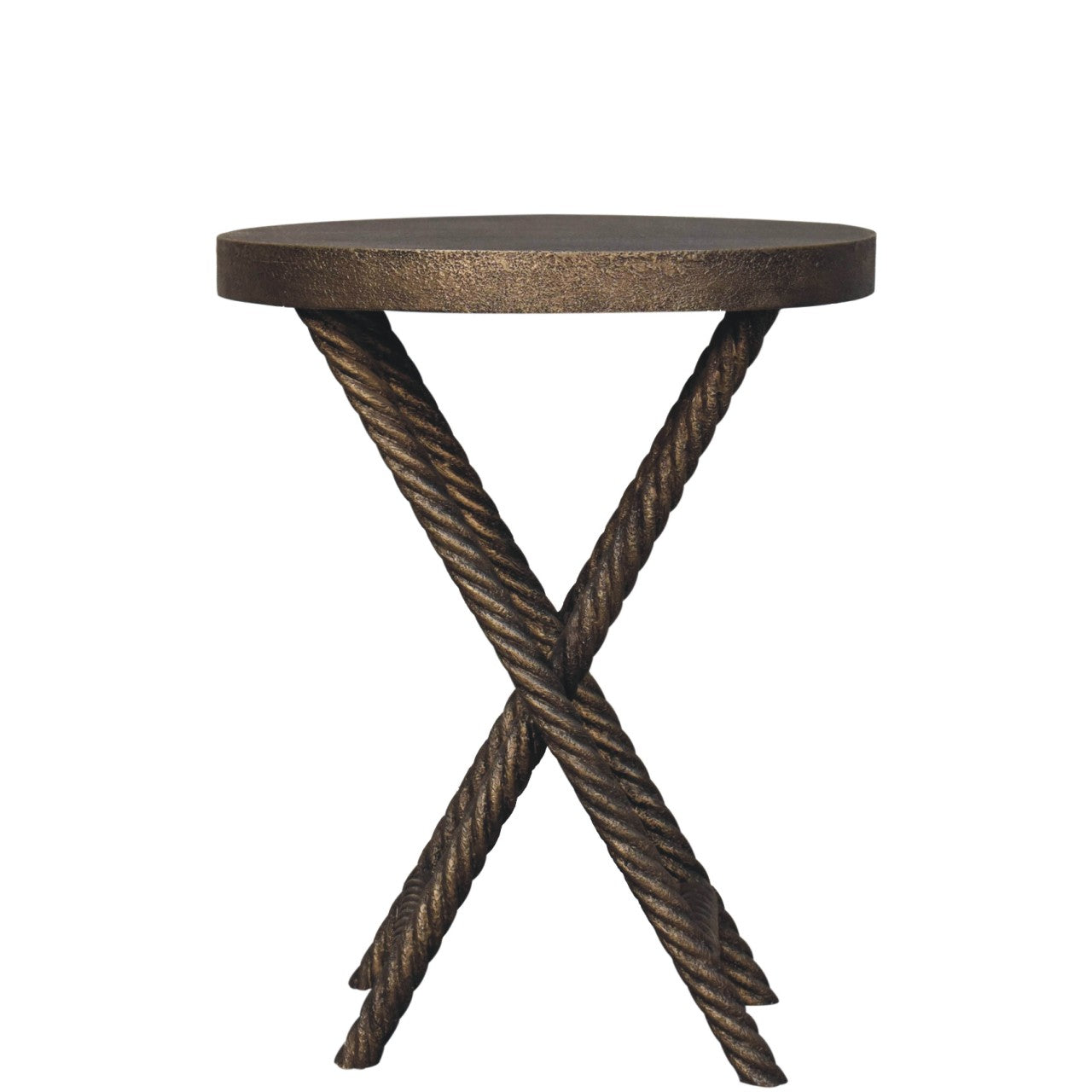 Metallic Rope Side Table - Luxe Home Comforts