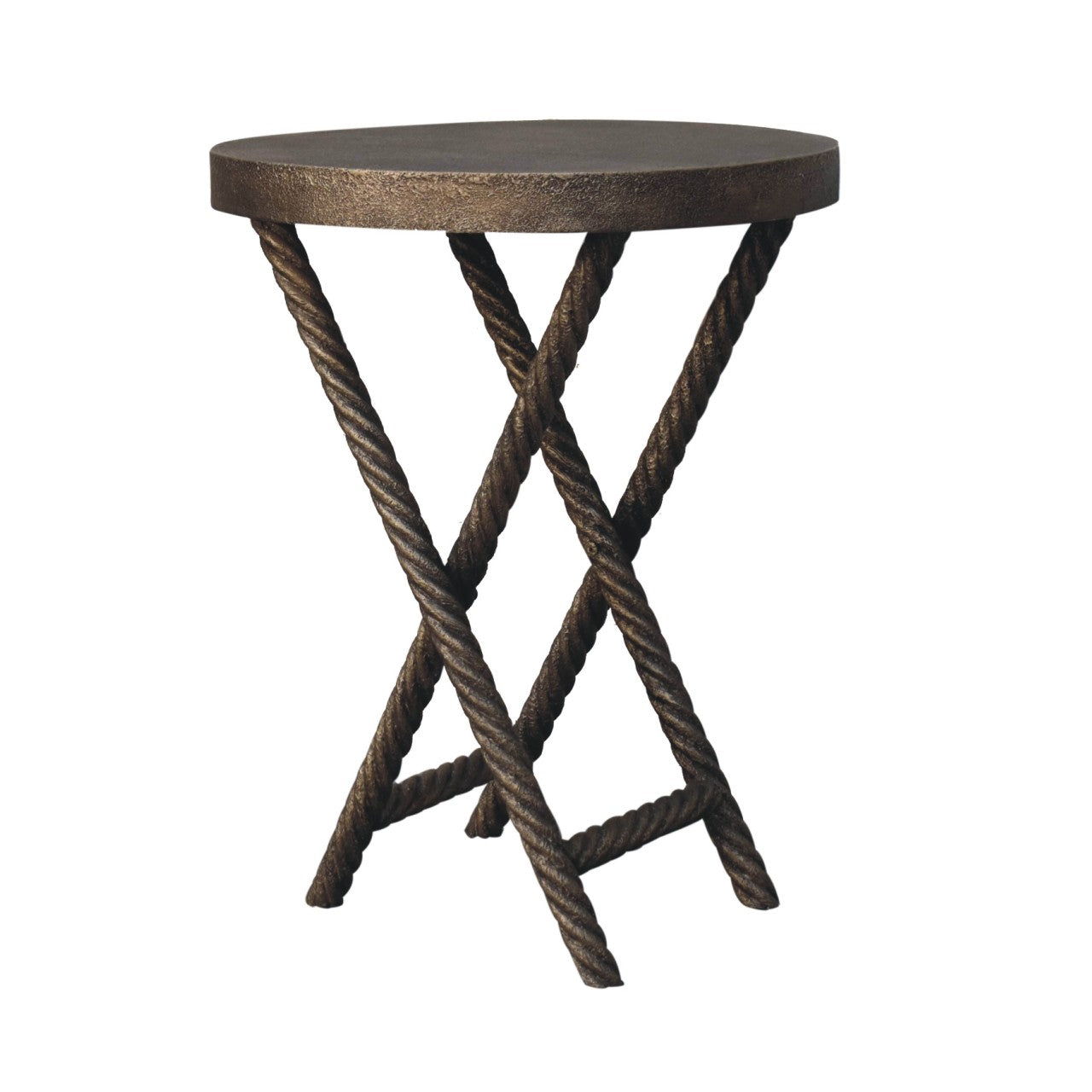 Metallic Rope Side Table - Luxe Home Comforts
