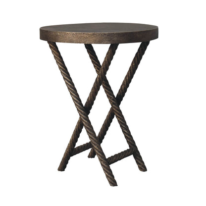 Metallic Rope Side Table - Luxe Home Comforts