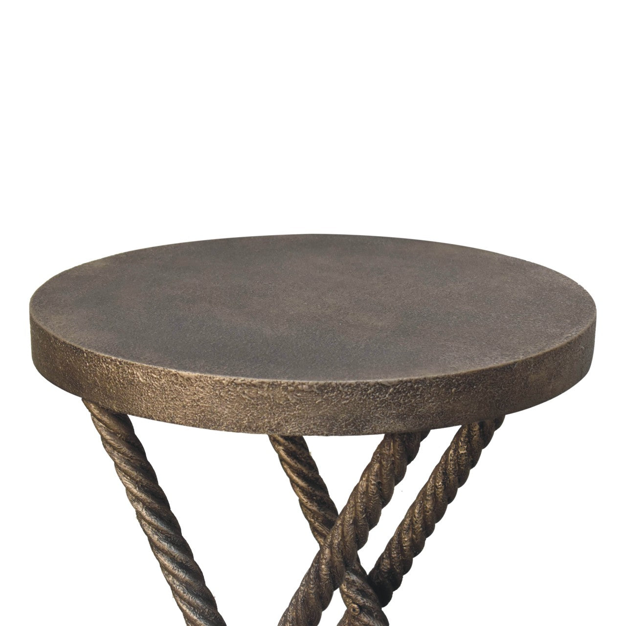 Metallic Rope Side Table - Luxe Home Comforts
