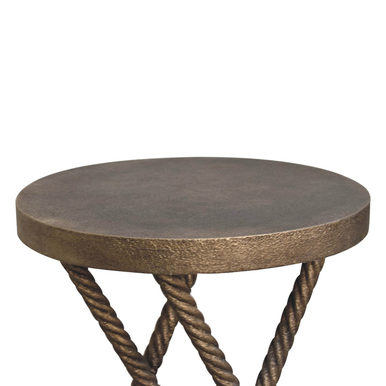 Metallic Rope Side Table - Luxe Home Comforts
